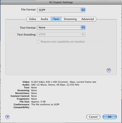 PcP Encodings - iPod - Text Settings